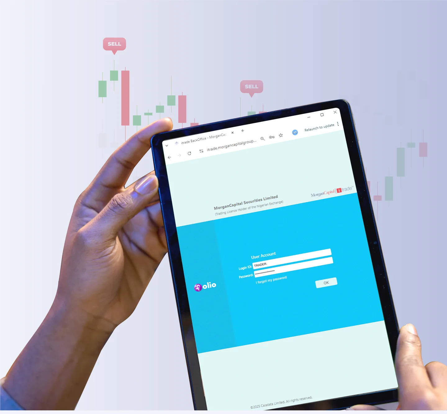 A client trading on the MorganCapital iTrade terminal